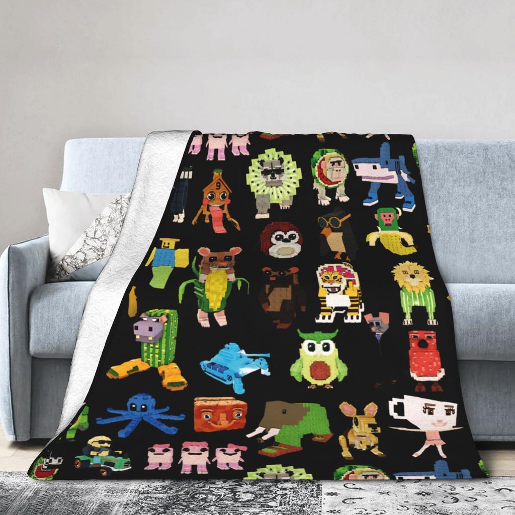 Steal a Brainrot Game Blanket Flannel Super Soft Throw Blanket for Bedroom Sofa Bedspread