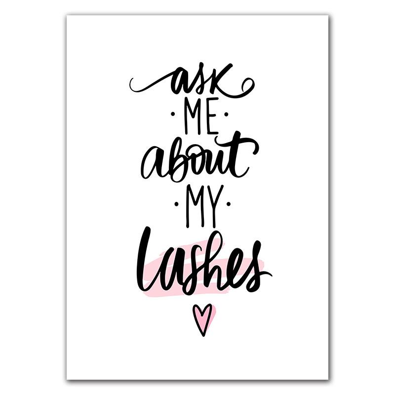 Güzel Kirpik Baskıları Makyaj İllüstrasyonu Güzellik Posteri Dekor Sanat Tuval Boyama SPA Salonu Stüdyo Duvar Dekoru HD3118