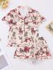 2025 Summer Multi-Color Print Short Sleeve Shorts Homewear Set