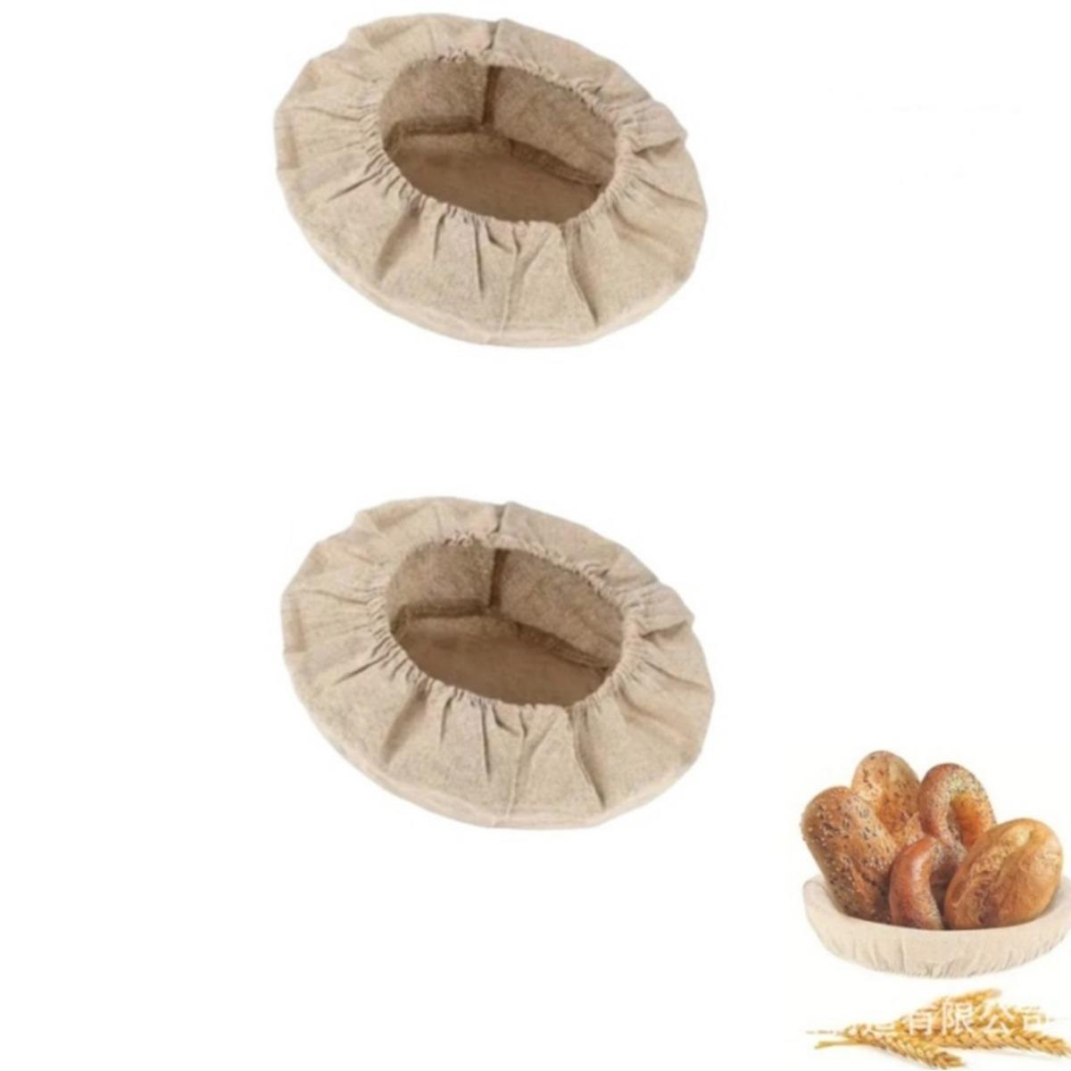 

2 шт. Крышка для корзины для теста для выпечки, подкладка для корзины для расстойки хлеба, подкладка для корзины Banneton, овальная льняная ткань для расстойки закваски Banneton для выпечки