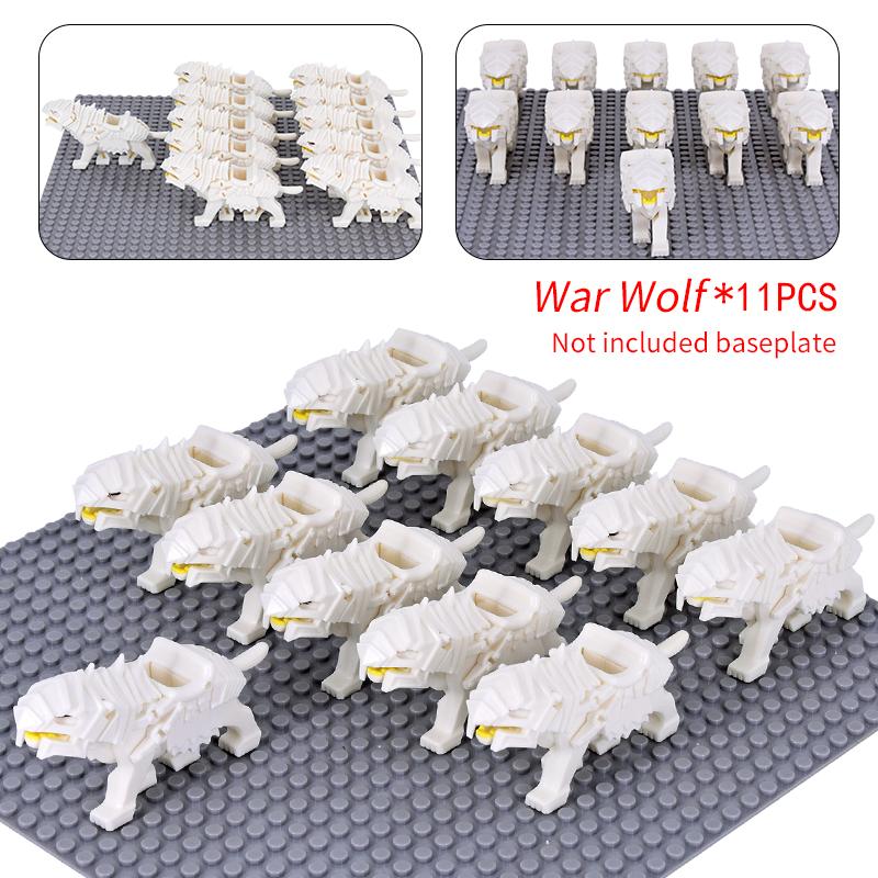 Medieval Military Sets Cavalry Figures War Horse Animals Building Blocks Parts Knight Weapons Accessories Toys for Kids Gifts