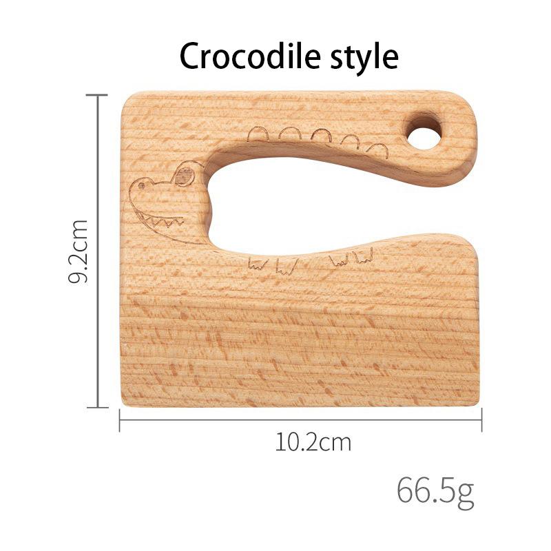 Toddlers Cooking Toys Cat Fish Wooden Knife Cutting Fruit Vegetable Chopper Kitchen Safe Knives Toy Montessori Education Tools
