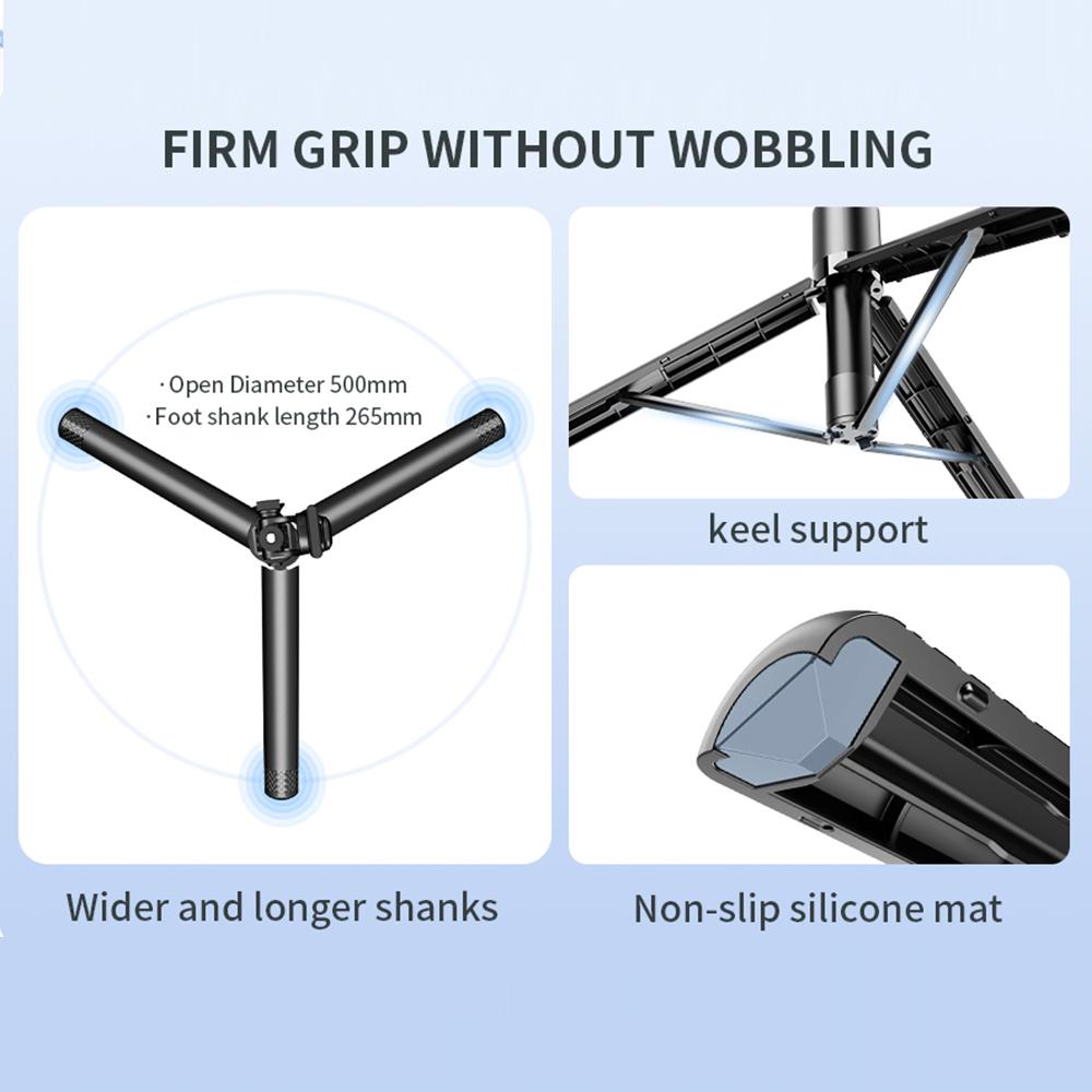 CYKE C08 Tripod Stand Floor Standing for Smartphones Live Streaming Support 360 Dgree Rotation Adjustable Height