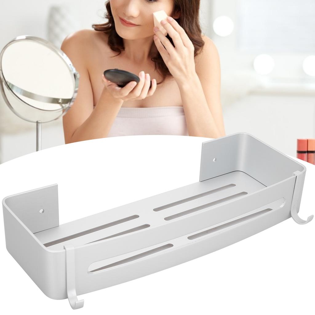 Wall Storage Rack Aluminum Corner Shower Caddies Wall Mounted Bathroom Makeup Tool OrganizerSquare