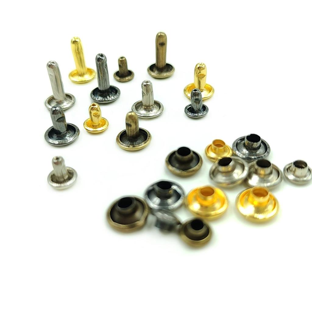 Leather Decoration DIY Double-Sided Rivet Tool Set: 240/480 Sets, 4 Colors, 3 Sizes, Metal Male and Female Rivets.