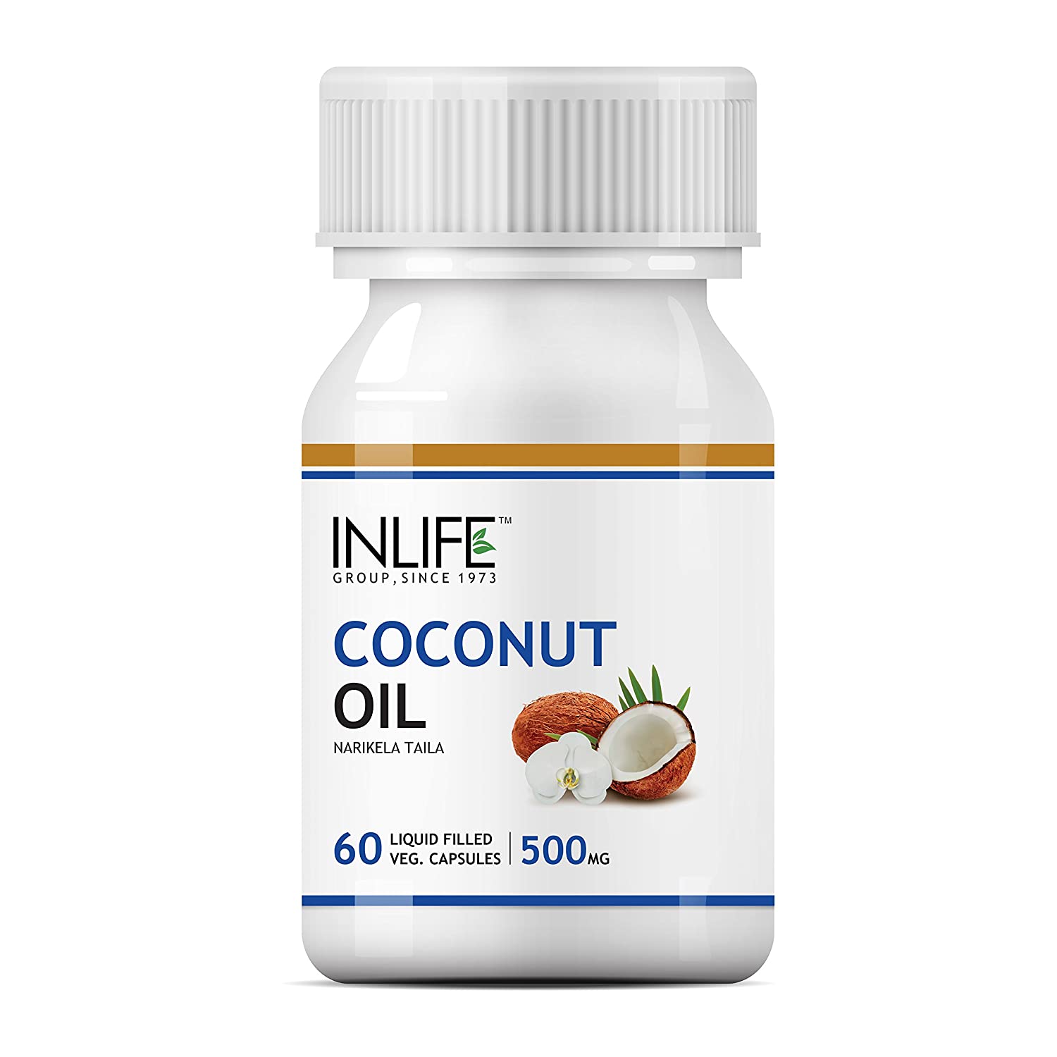 

Кокосова олія (60 кап, 500 мг), Coconut Oil, INLIFE