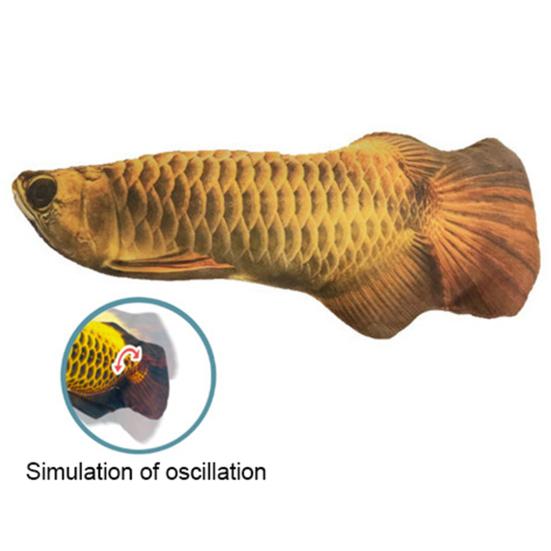Flopping Fish Cat Toy Rechargeable Soft Stuffed Fish Interactive Chew Toy Realistic Fish Cat