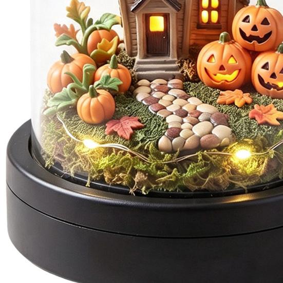 Indoor Outdoor Decor Haunted House Night Light, Glowing Ghost LED Table Lamp for Led Decoration Halloween Party, Spooky Desk Bedroom, Festive