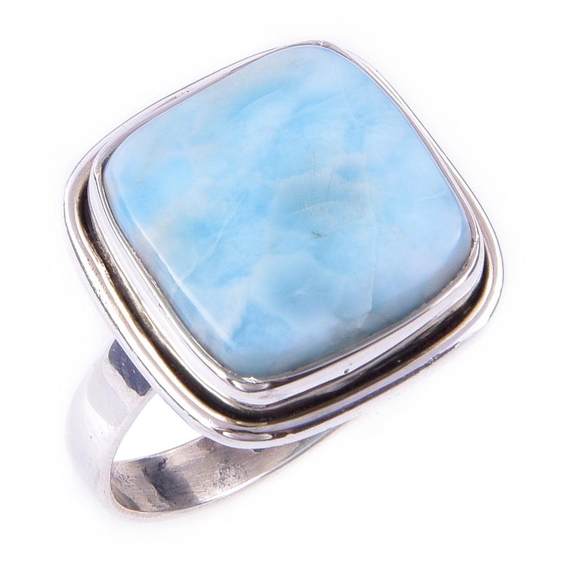 Natural Republic Larimar Edelstein 925 Sterlingsilber massiv Geschenkring S.9 e2y81