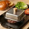 Stainless Steel Cooking Lid With Heatproof Wooden Handle Heat Resistant Basting Cover For Home And Restaurant Use