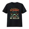 Retired T Shirt Blue Heeler Australian Cattle Dog Retiring RetiremenT Red Mom Cute  vintage Washed Comfortable Stretched homme