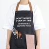 Color Block Halter Neck Waist Apron - Letter Print Design for Kitchen, BBQ, and Restaurants