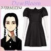 Mercredi Famille Addams Robe Cosplay Costume Adulte Enfants Déguisement Fête