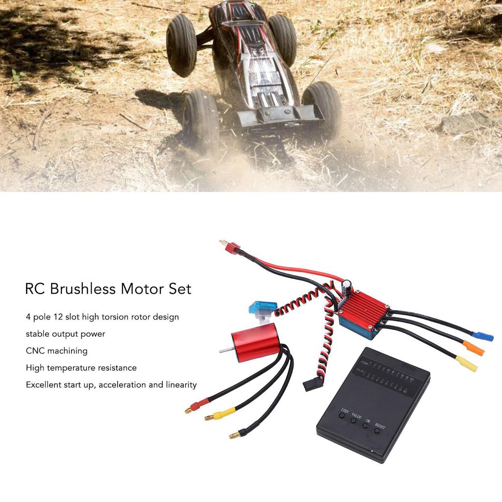 RC Brushless Motor Set High Torsion 2435 4500KV Brushless Motor 25A ESC RC Accessories for 1/16 1/18 RC Car