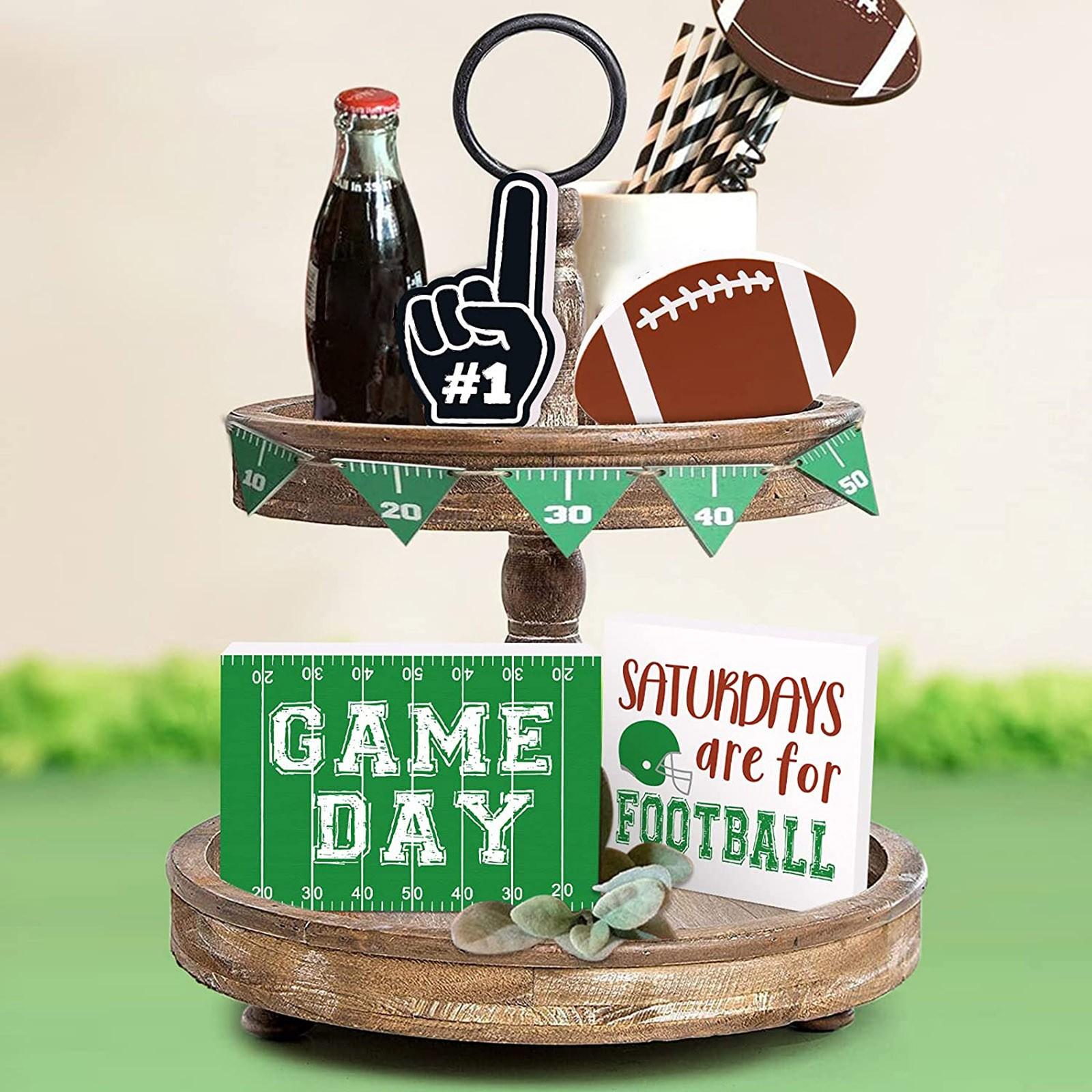 

Футбольный декор Фермерские дома Футбольные многоярусные украшения для подносов