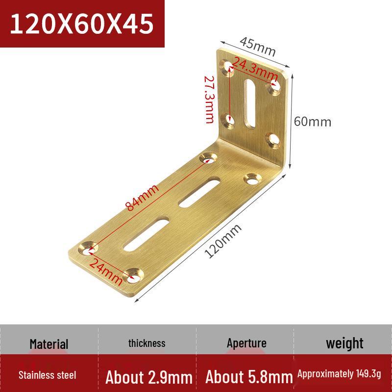 Stainless Steel Adjustable L-Shaped Load-Bearing Bracket