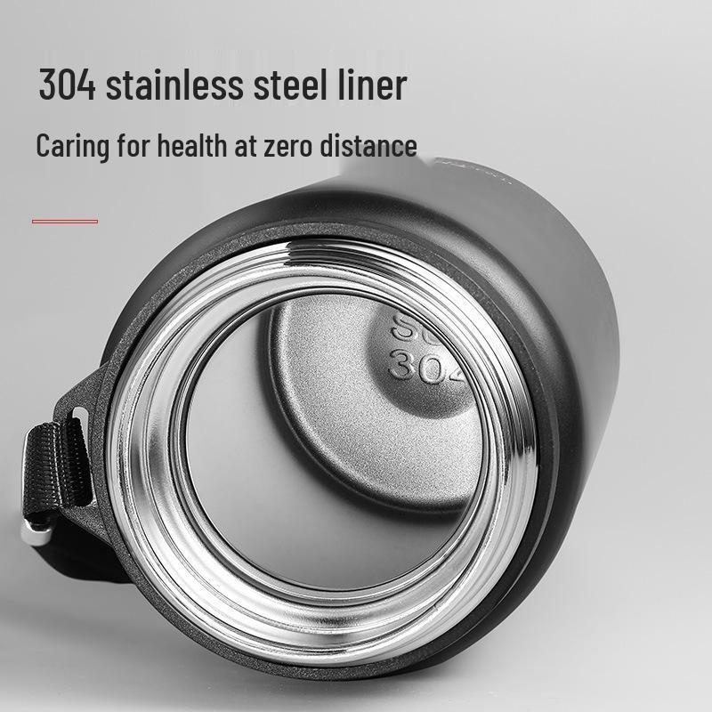 Large Capacity Stainless Steel Insulated Travel Kettle with Lanyard - Customizable Sports Water Bottle