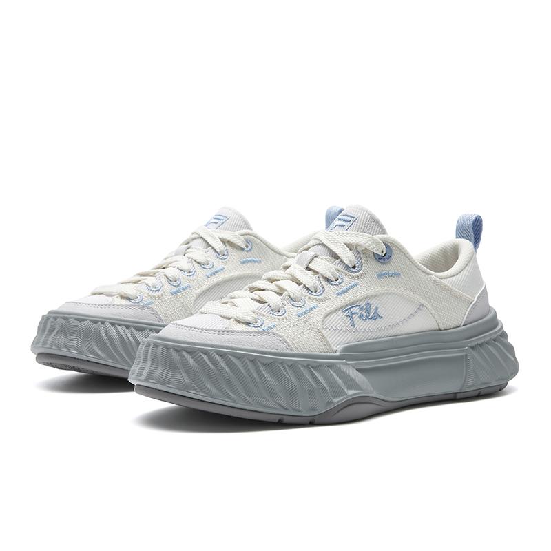 FILA FOSSO 1+ Low top Canvas Shoes Women's Star White/Rain Mist Gray F12W622307FSN