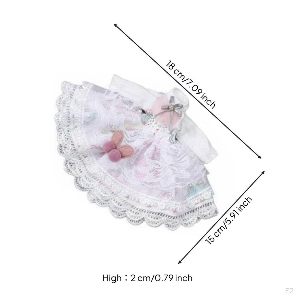 BJD Doll Dress Layered Skirt 1/6 Ruffle Details Miniature Apparel for Display, Photo