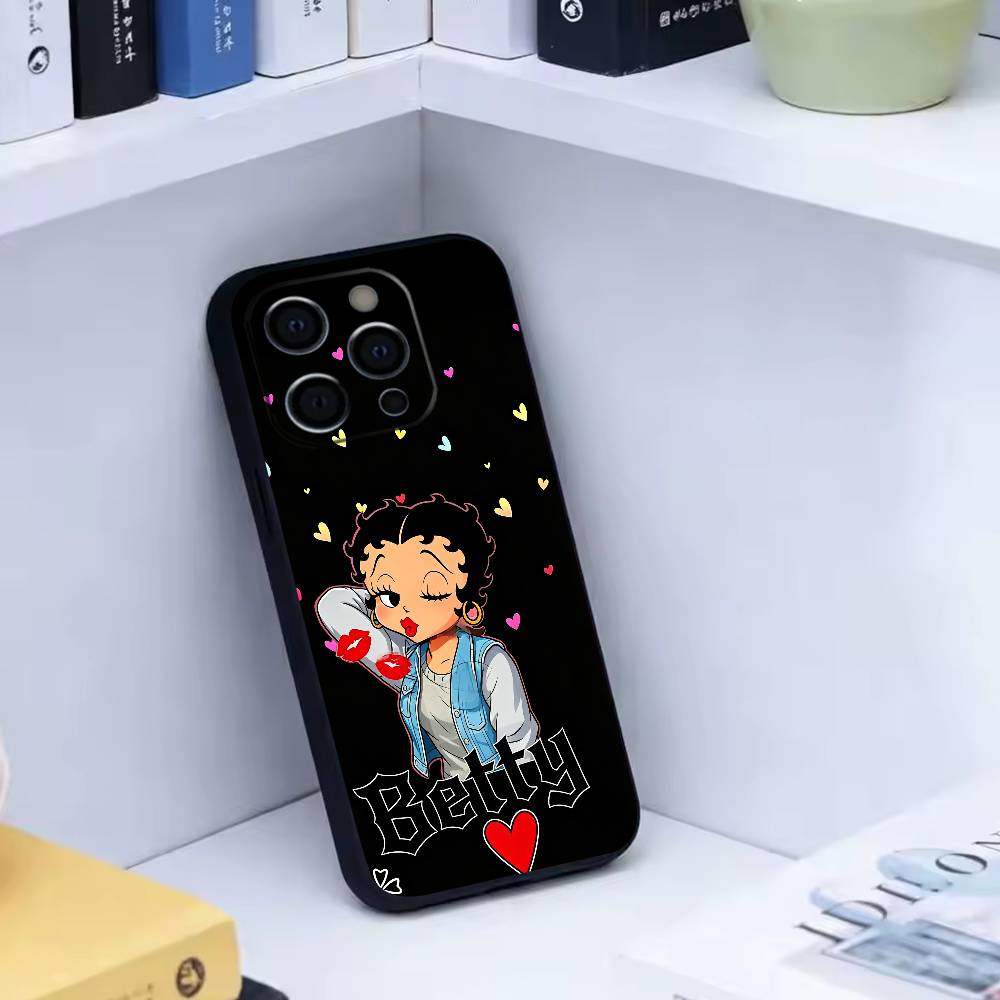 Cute-B-Betty Boop Phone Case Silicone Soft For IPhone 17 16 15 14 13 12 11 X XR Plus Pro Max Plus