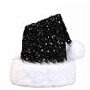 Soft Sequin Santa Cap Double Layer Festive Hat Adults Holiday Hat  Holiday Celebrations