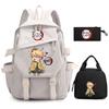 Ghost Extermination Surrounding Animation Schoolbag Trend Primary And Secondary School Students Leisure Backpack College Meal Bag Pencil Bag Set