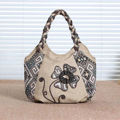 Women's Handmade Small Flower Ethnic Style Handbag
