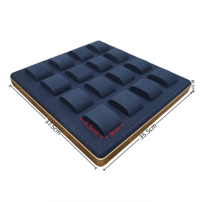 

Large Capacity Jewelry Display Tray Jeweler Bracelet Show Pallet Watches Counter Showcase Salver Jewellery Watch Organizer Tray темно-синього кольору