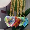 Heart Pendant Necklace Alloy Chain Necklace Neck Jewelry Pendant Choker Necklace