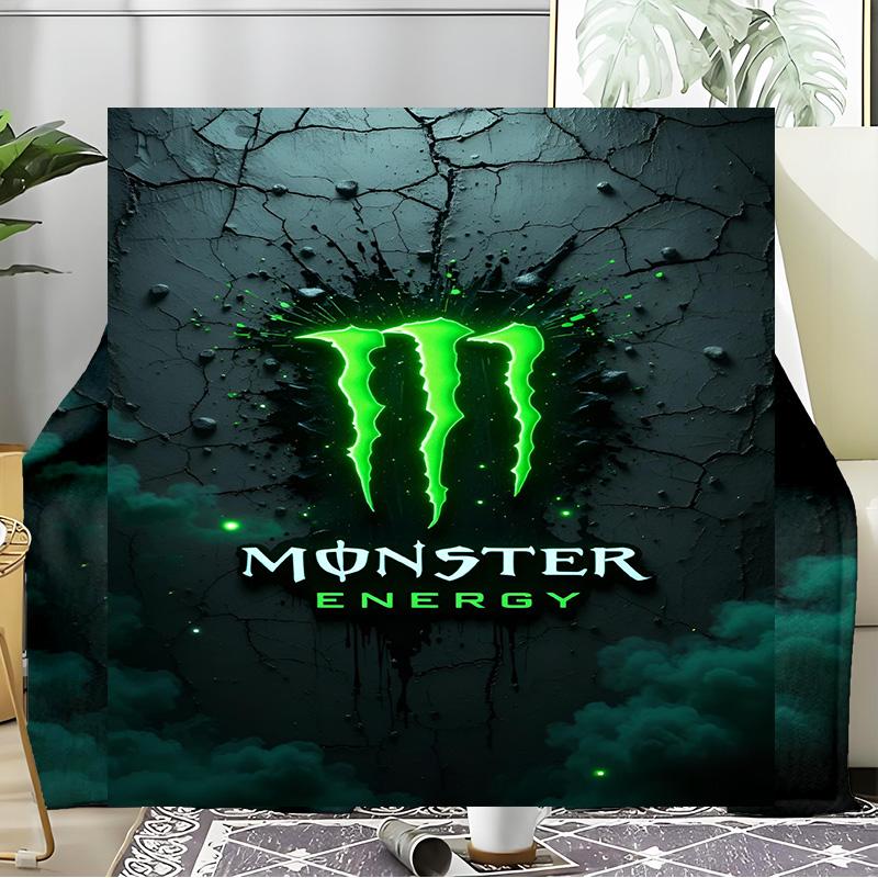 Coperta Monster Drink Morbida in Flanella per Divano, Interni, Campeggio, Soggiorno, Ufficio, Sedia e Letto Regalo di Compleanno Morbido