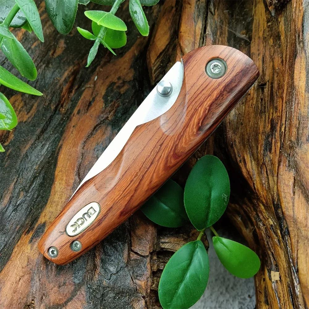 BK 269 Folding Knife 440C Blade Wood Handle Multipurpose Pocket Knife Utility Knives Stainless Steel Knife Kitchen Accessories