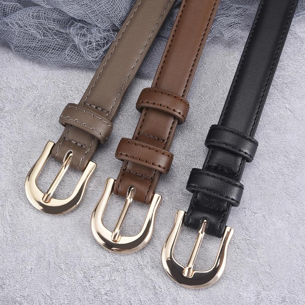 1 Stück Damengürtel Mode Schlicht Vielseitig Dünner Gürtel Authentisch Hochwertig Trend Weicher Gürtel Passend Westernhosen Jeans Damengürtel