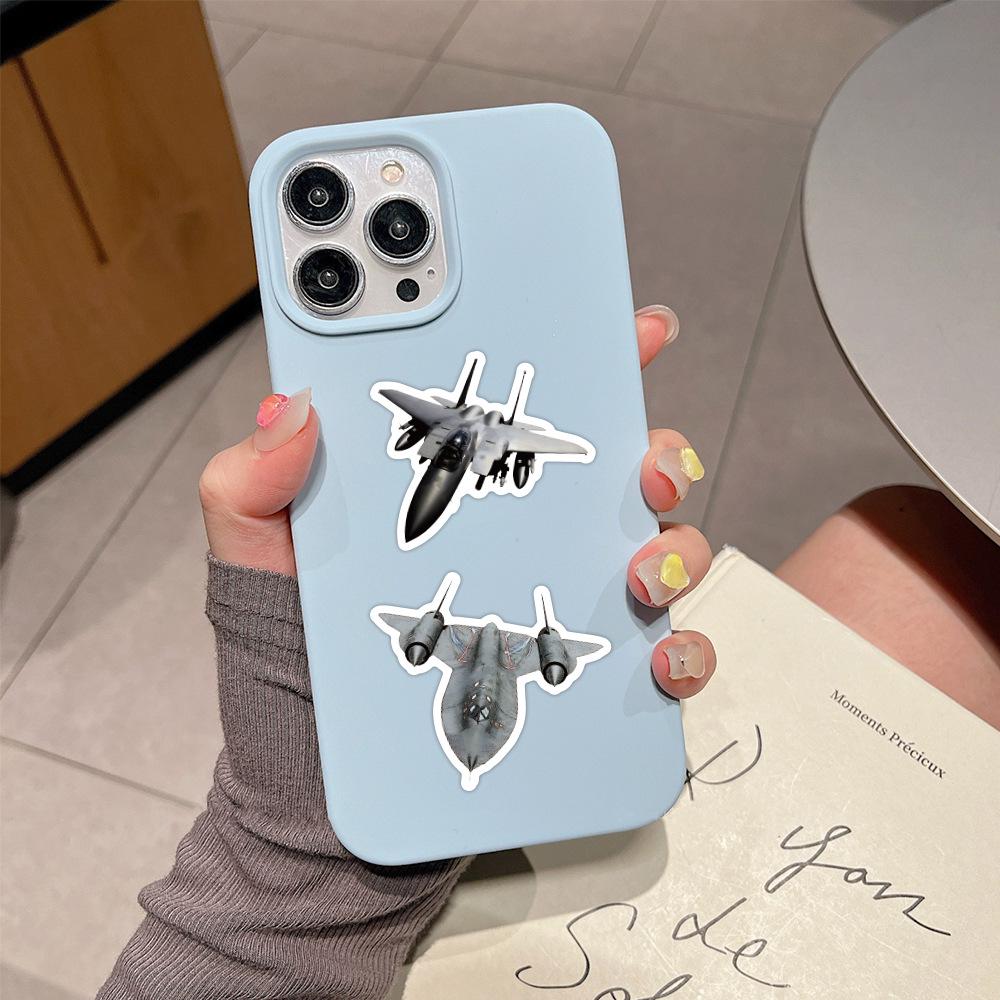 60 Cartoon Fighter Jet Graffiti Stickers for Kids' Journals, Rewards, DIY Decoration, Water Bottles, and Luggage