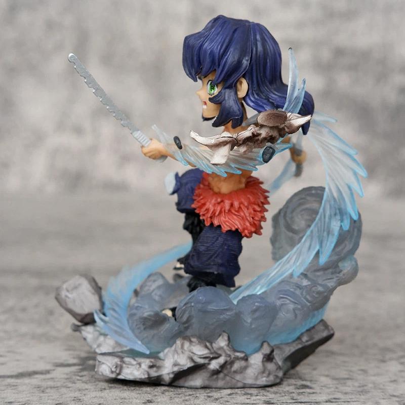 Anime Demon Slayer Hashibira Inosuke Combat Action Figure Model Toys Desk Decor Collectible Gifts PVC Form Statue Doll Boxed Poseable Articulated