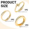 Set of 3 Chunky Gold Bangles for Women 14K Gold Plated Trendy Wide Open Bangle with Hinge Delicate Minimalist Jewellery Gifts