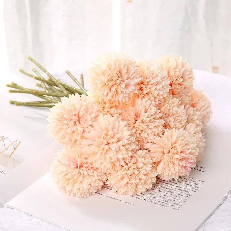 5Pcs Artificial Hydrangea Flower Bouquet Living Home Room Decoration DIY Vase Flower Fake Plants Party Table Wedding Decor