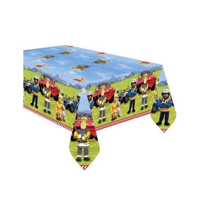 Nappe - Sam le Pompier - 120x180 cm - Papier - Décoration de fête - Enfant