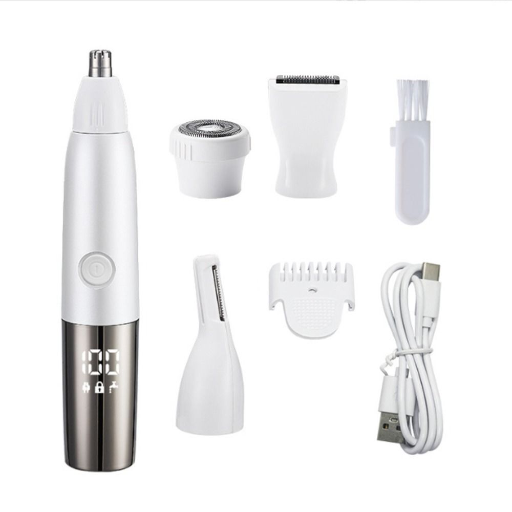 Gentle Eyebrow Trimmer 4 in 1 Women's Hair Shaver Electric Razor Nose Hair Remover  Face Nose Ear