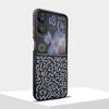 Mix Flip Handyhülle Einfache Leder Schutzhülle für Xiaomi Mix Flip Geometrisches Graffiti Gitter Metall Unabhängige Tastenabdeckung