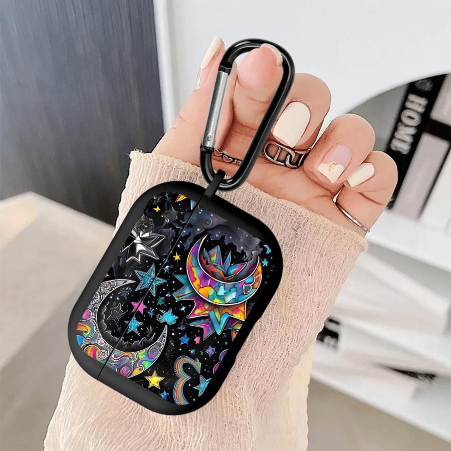 Earphone Cases Cover Case For Airpods 4 1 Pro3 Pro 2 3 Pro2 Star Moon Pattern