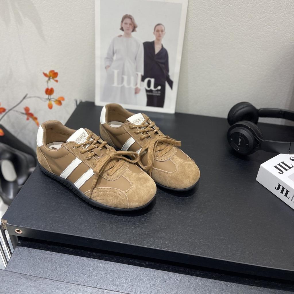 Leather Dexun Shoes 2025 Autumn New Women's Shoes Versatile Casual Sports Shoes Forrest Gump Shoes Mesh Breathable White Shoes