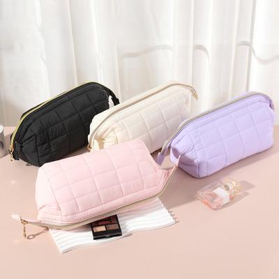 Prošívaná taška na make-up Cestovní toaletní taška Velkokapacitní taška s organizérem make-upu Vodotěsná taška na make-up Clutch Peněženka na make-up