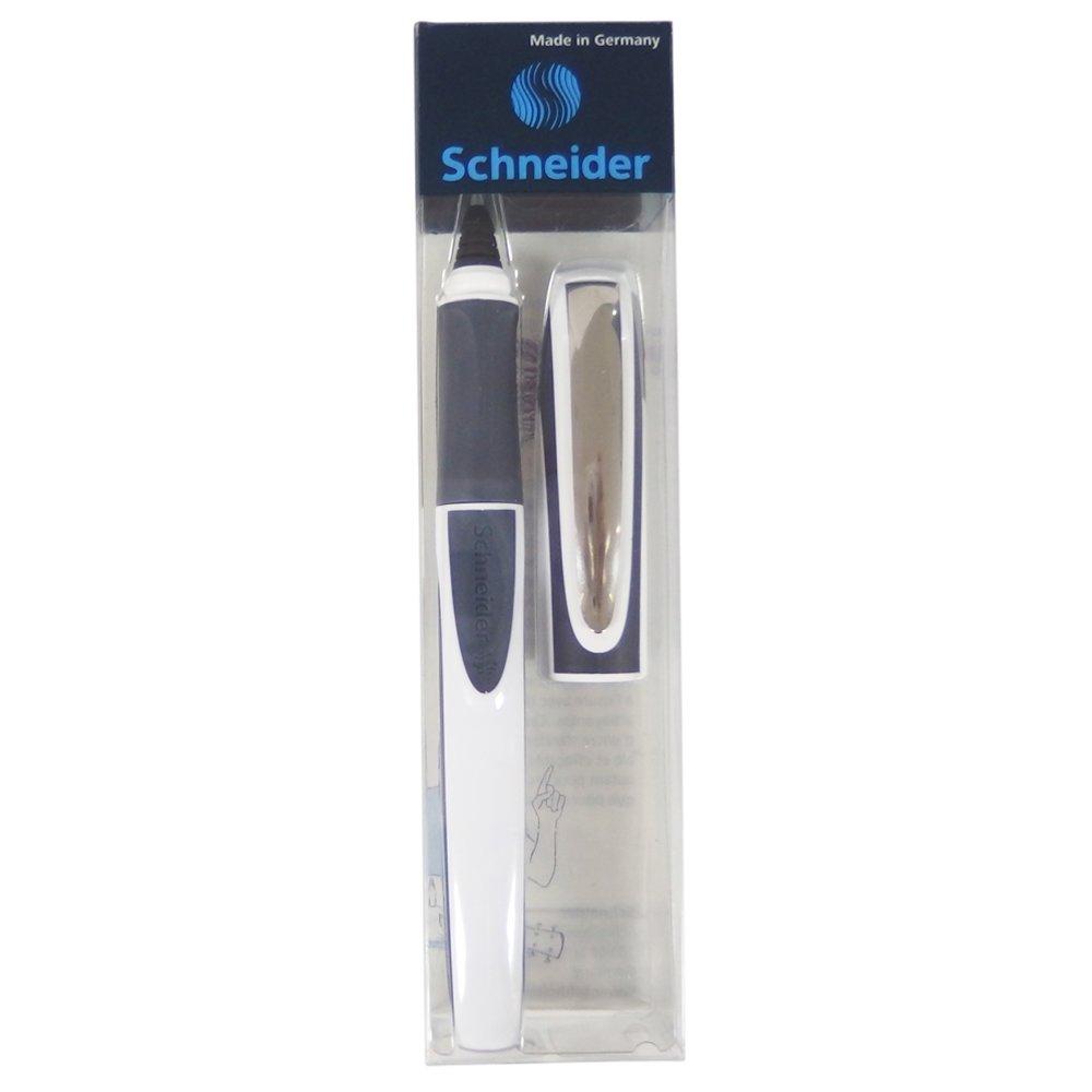 Schneider Ray Series Rollerball Nib Ink Body RYRB187849 Pen, Size Medium, Color Black, Color White/Gray,
