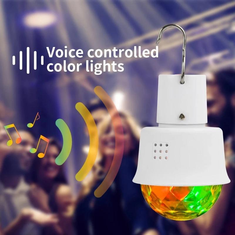 Colorful Party Lights Voice Activated Energy Saving Decorative Lamp Portable USB Charging RGBW Lamps Birthday Activities Christmas decorations