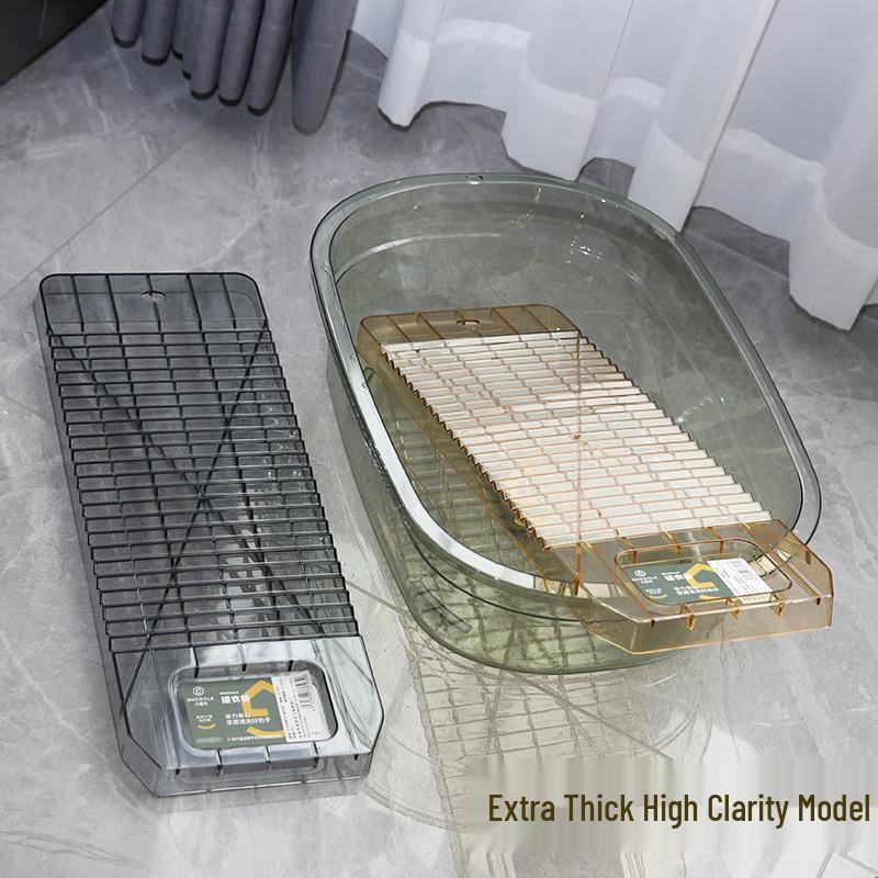 Large Non-slip Durable Plastic Washboard for Laundry