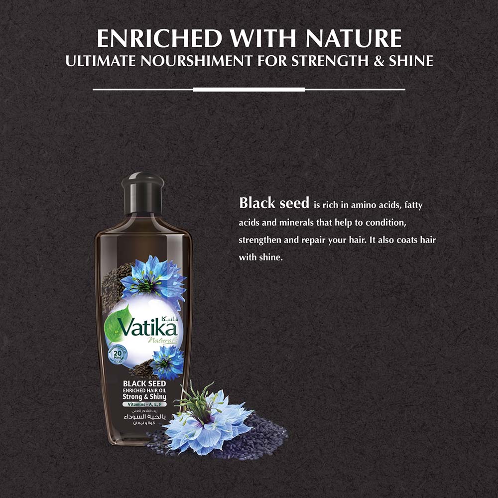 Huile capillaire à l'extrait de cumin noir Dabur Vatika Naturals