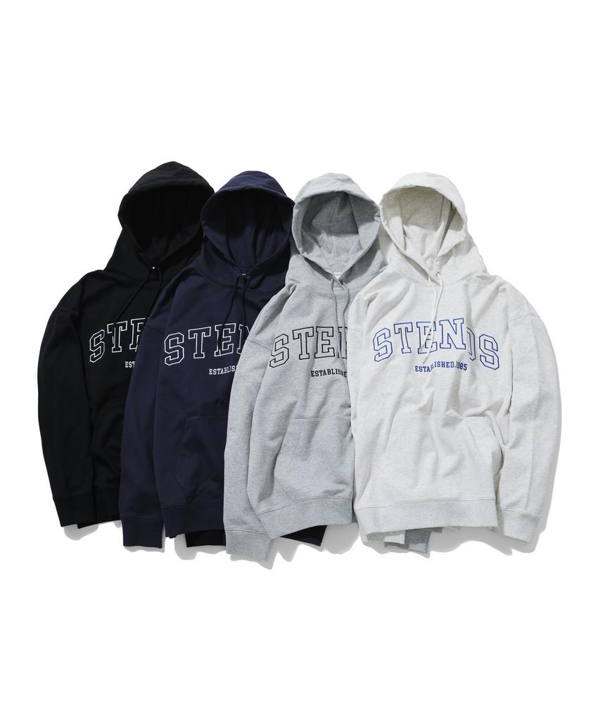 [M~4Xl] Original Stroke Logo Hoodie_Black
