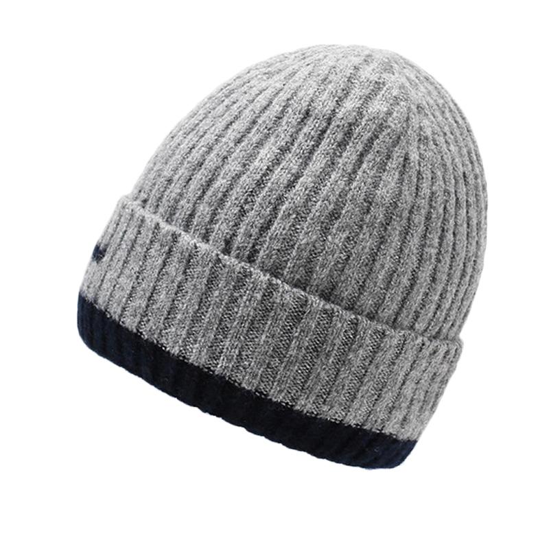 Winter Warm Wool Hat Neck Protection Two-Piece Set Men's Outdoor Sports Windproof Plush Hat Thick Woven Hat