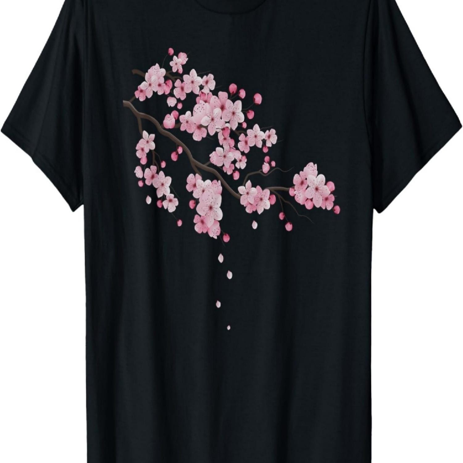 Elegant Spring Pink Sakura Flowers  Cherry Blossom T-Shirt S