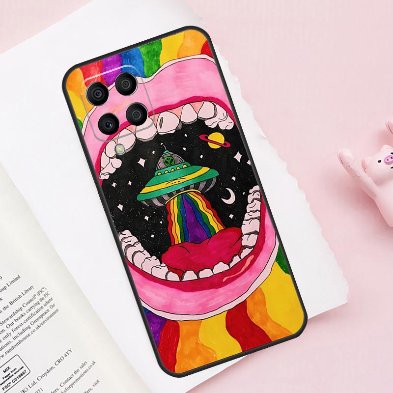 Aesthetics Cartoon Alien Space For Samsung Galaxy M54 M34 M14 M53 M33 M13 M12 M32 M52 M20 M15 M55 M21 M51 M31s M30s Case